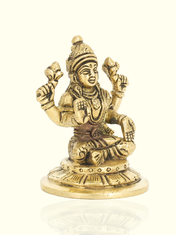 3.5” Elegant Round Base Lakshmi Idol