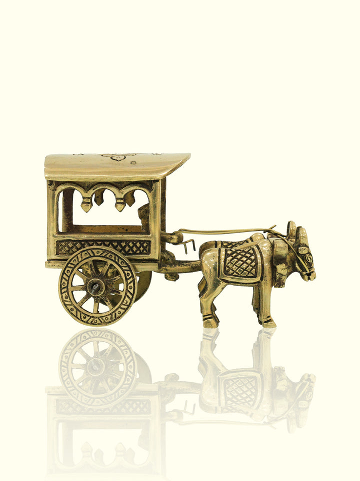 3" Brass Bullock Cart