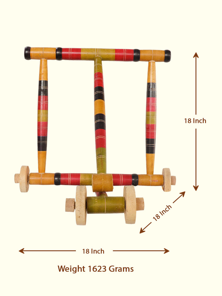 18" Wooden Multi-colour Walker for Toddlers