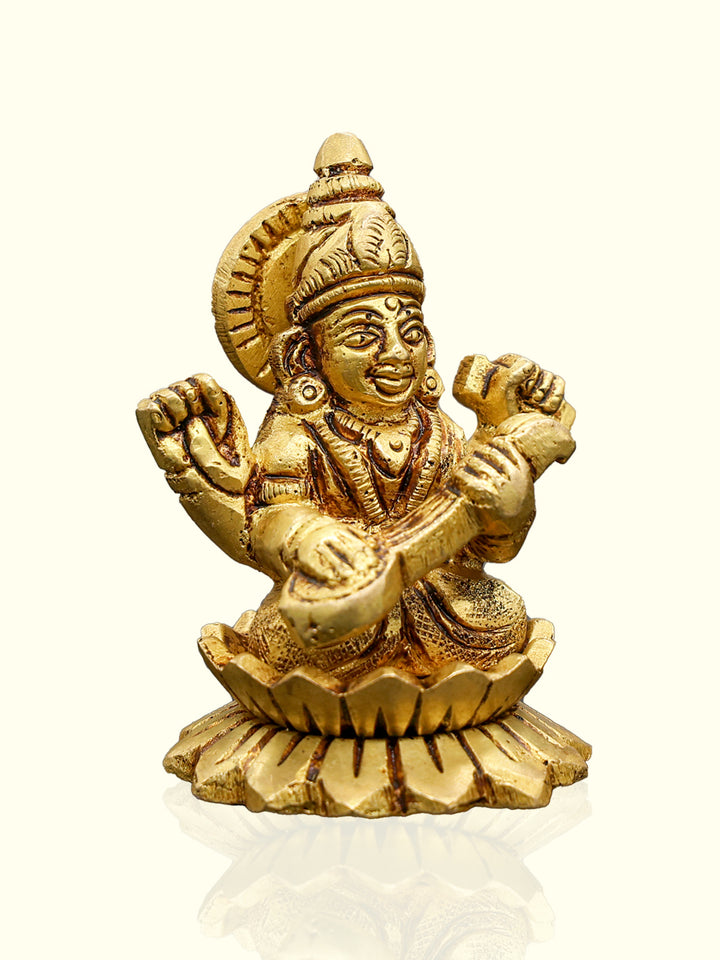 2.5" Brass Saraswathi Idol