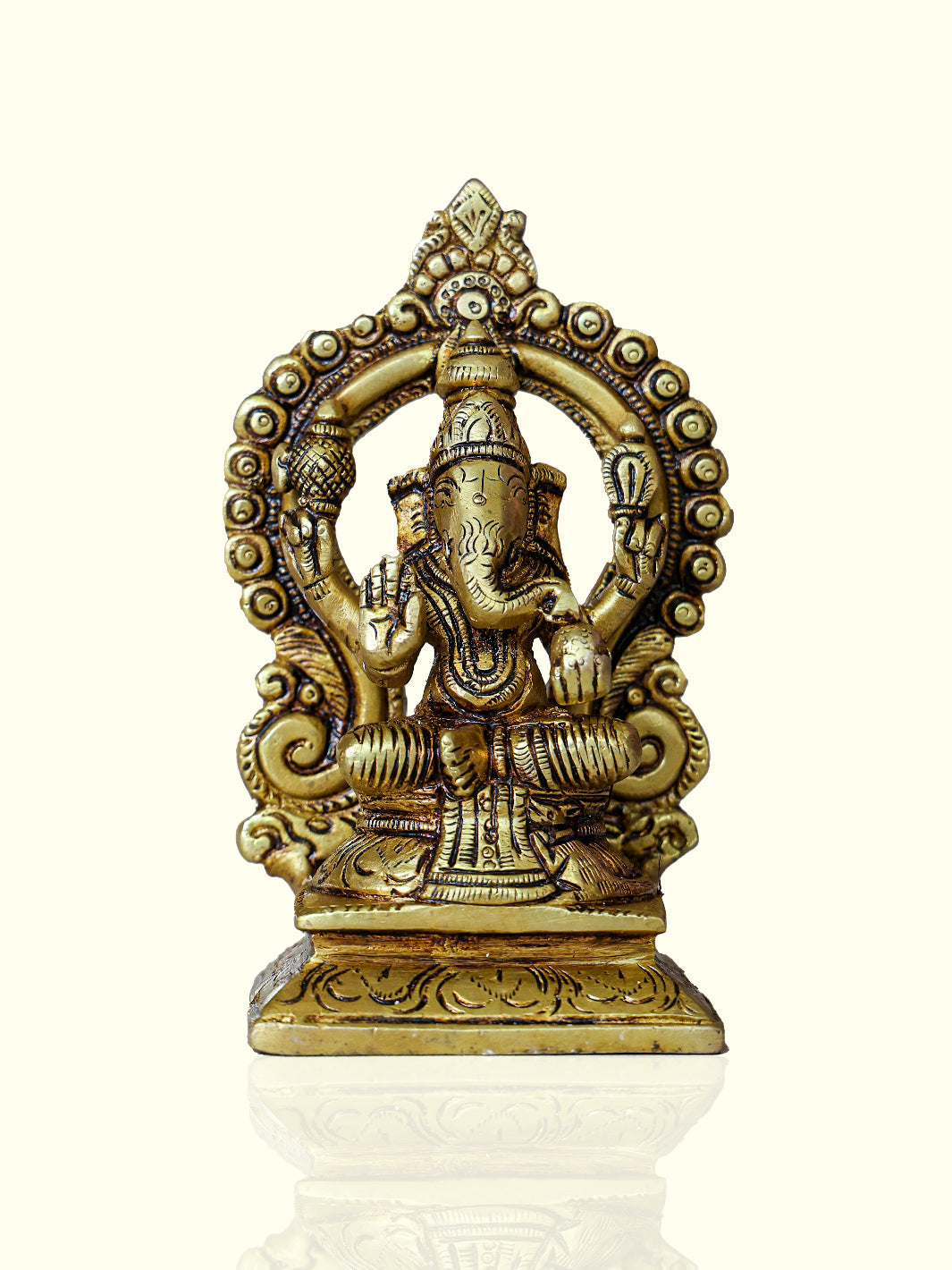 5.5" Brass Arch Ganesh Idol