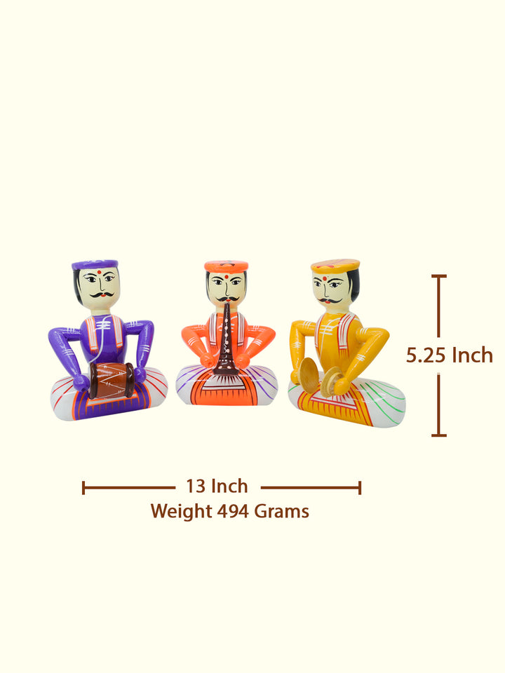 5.25" Musical Band Set Peg Dolls (Wooden Toys)