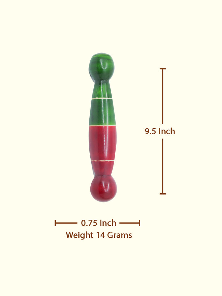 9.5" வண்ணமயமான மரத்தாலான குழந்தை பற்கள்