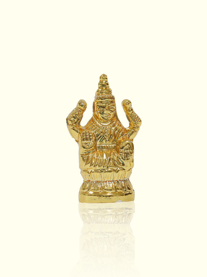 1.5" Brass Gold Lakshmi Idol