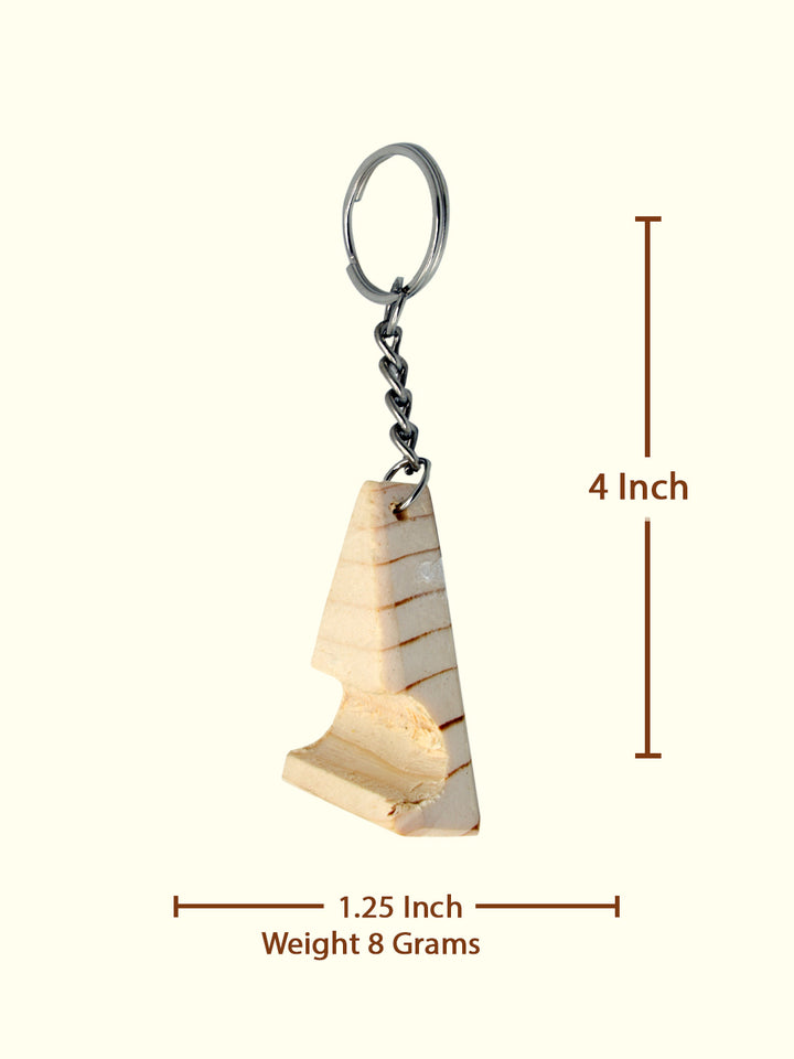 4" Wooden Keychain