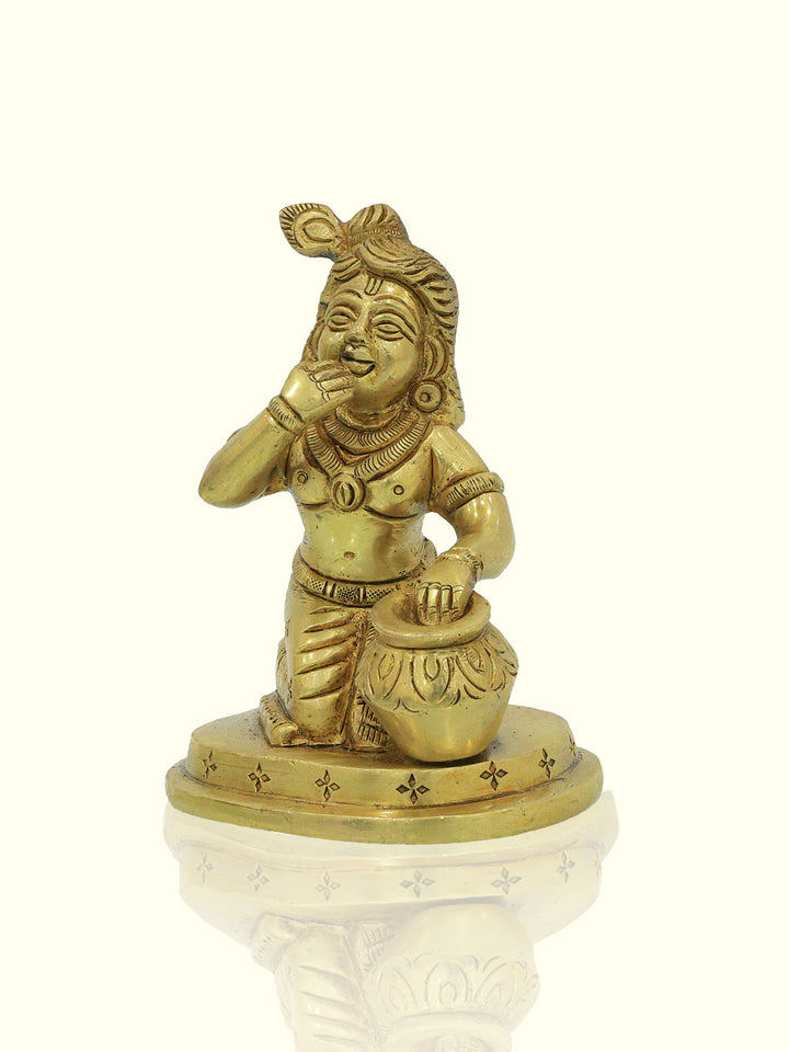 4.9" Brass Bala Krishna Idol