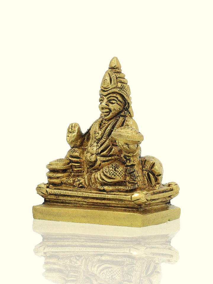 2.2" Brass Kubera Idol