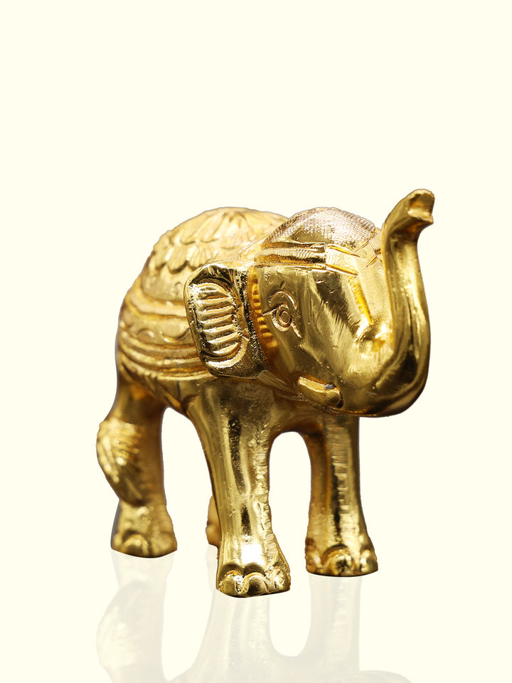 2.5" Gold-Plated Brass Elephant