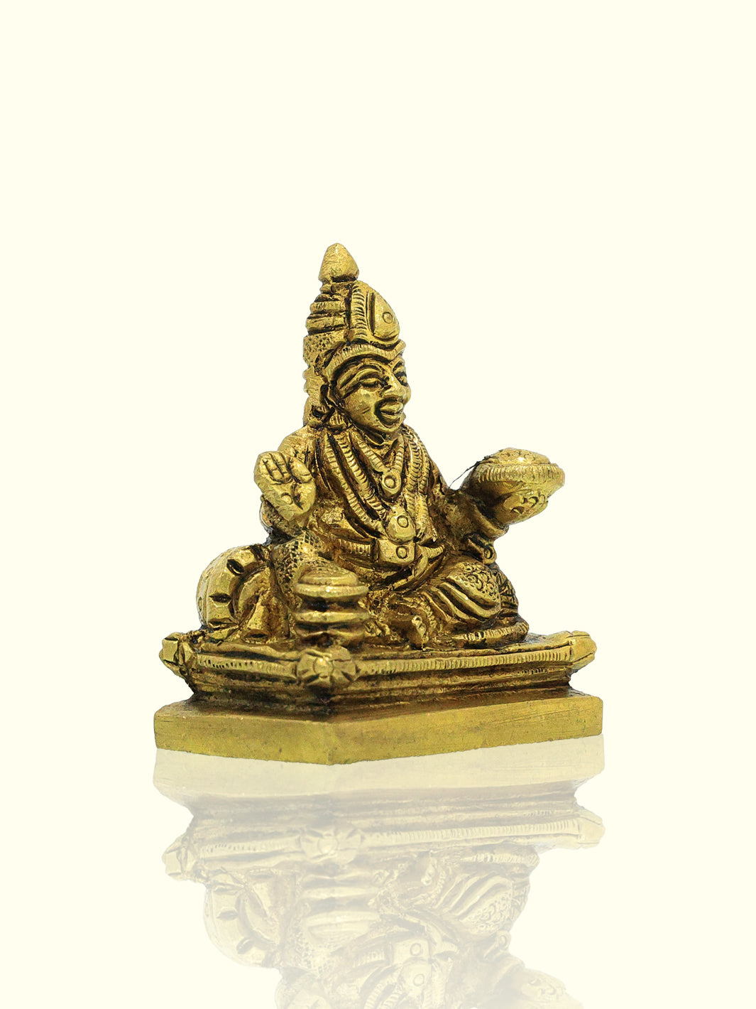 2.2" Brass Kubera Idol