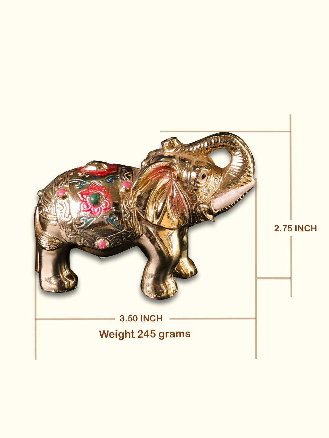 2.75" பீங்கான் யானை சிலை