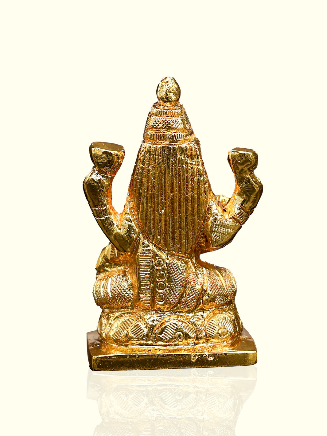 2.4" Brass Gold Lakshmi Idol