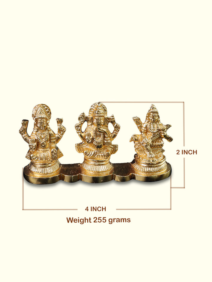 4" Wide Lakshmi, Ganapathy & Saraswathi