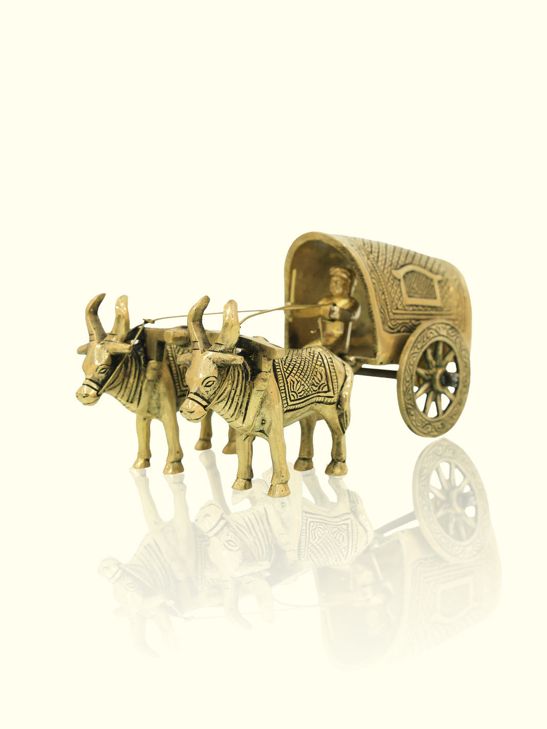 3.2" Brass Bullock Cart