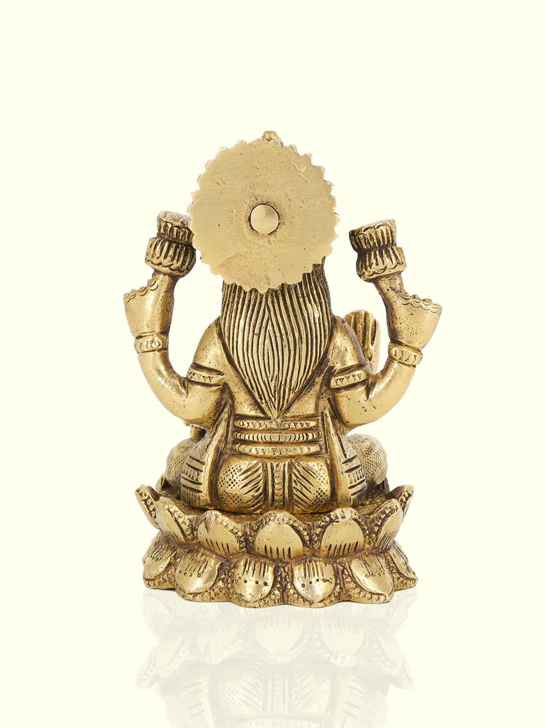 4" Brass Lotus Base Lakshmi