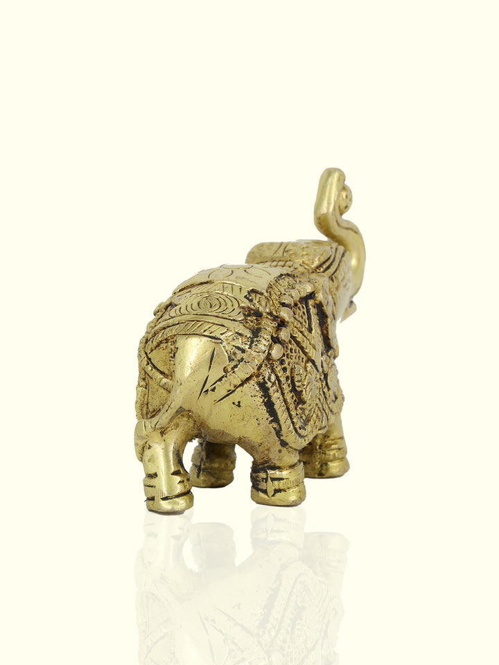 2.5” Majestic Brass  Yellow Antique Elephant Super Fine