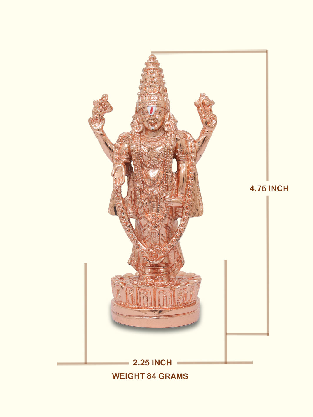 4.75" Balaji Standing on Lotus