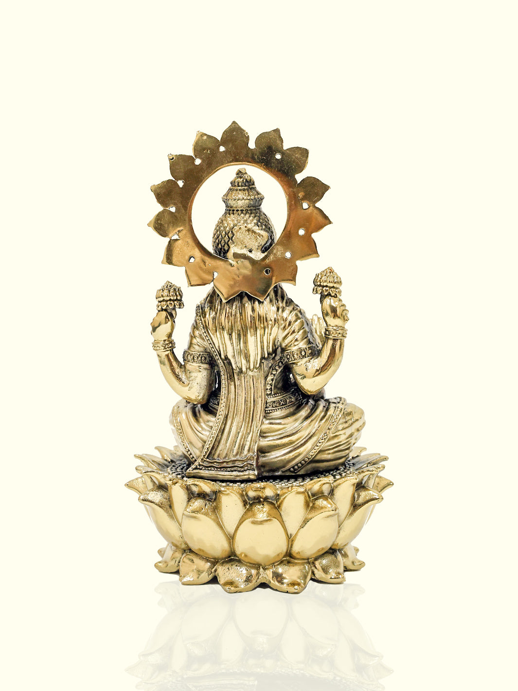 9" Special Antique Lakshmi Devi Idol Sitting on a Lotus