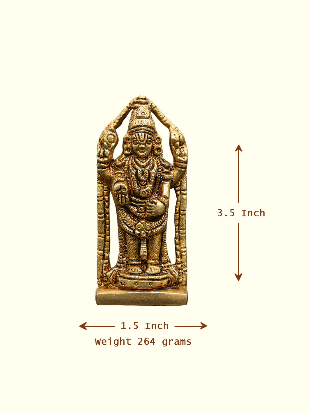 4" Brass Balaji Idol