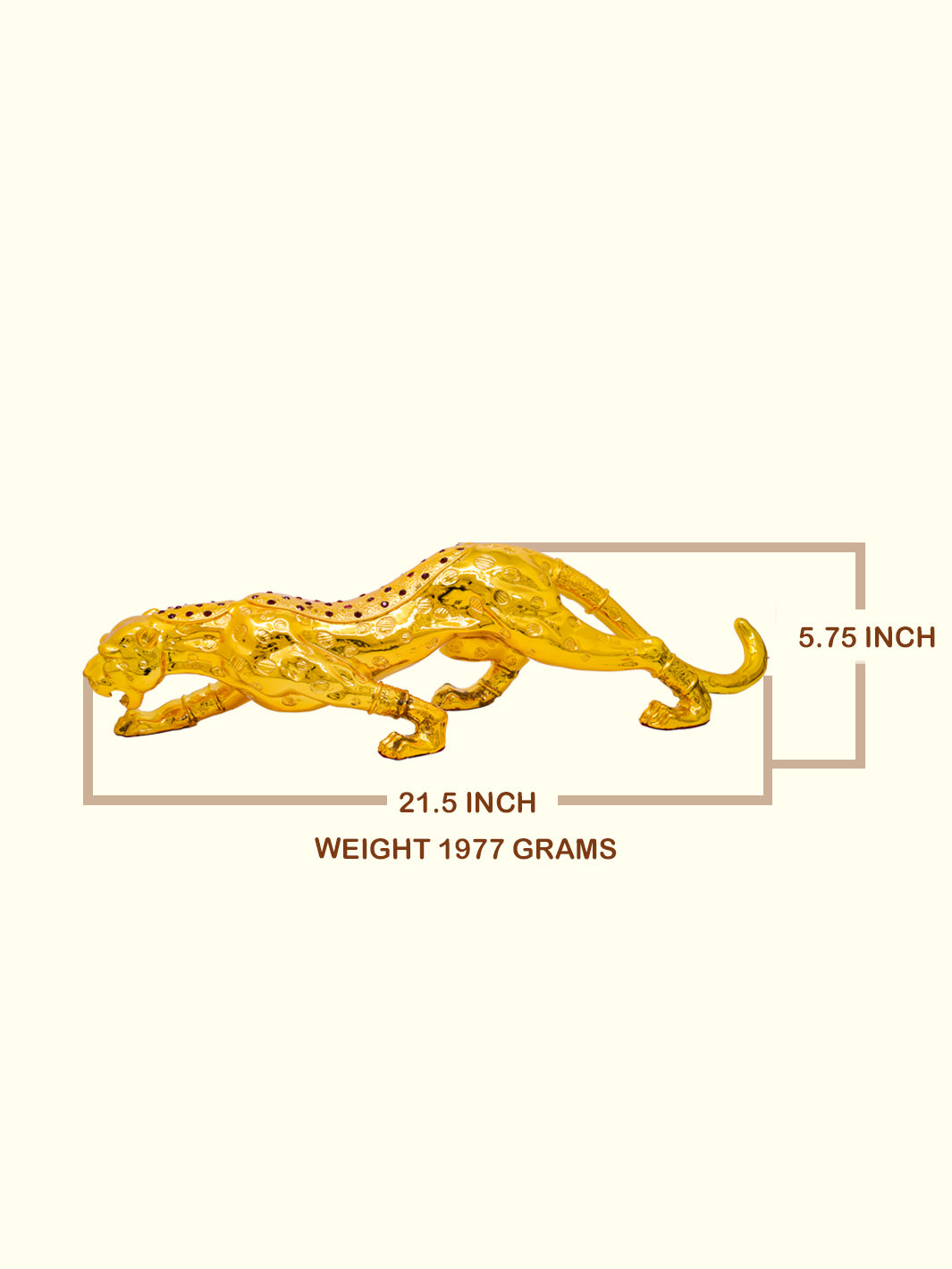 21.5" Wide Galloping Cheetah (Gold Colour)