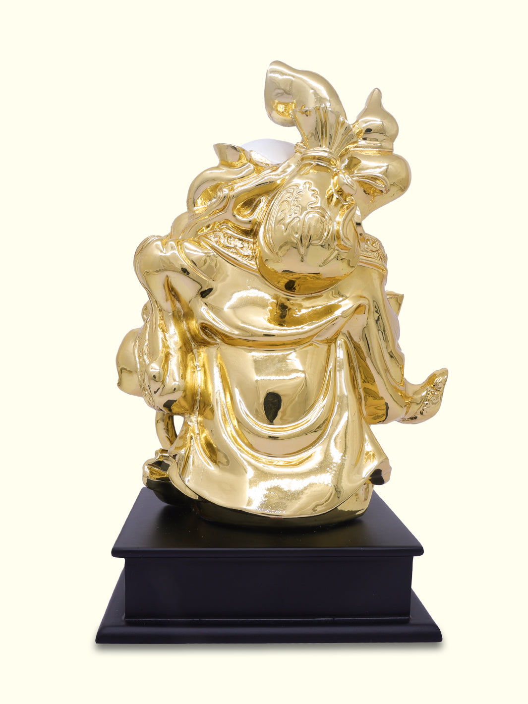 7.5" Laughing Budai in Standing Position (White with Gold Colour)