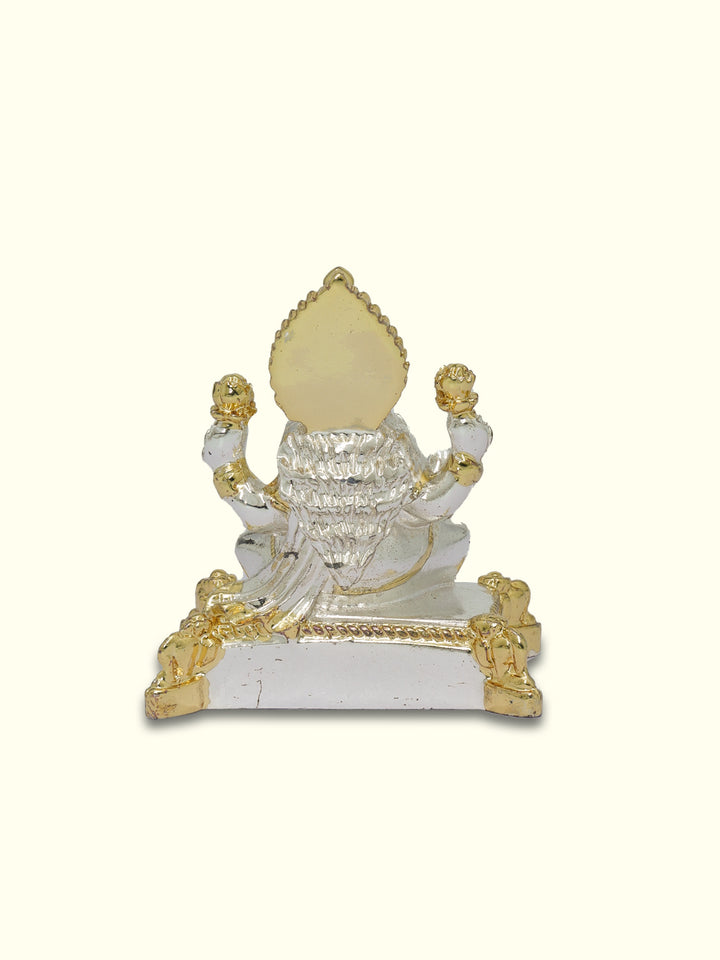 2.25" Lakshmi Sitting on Throne (Gold with Silver Colour)