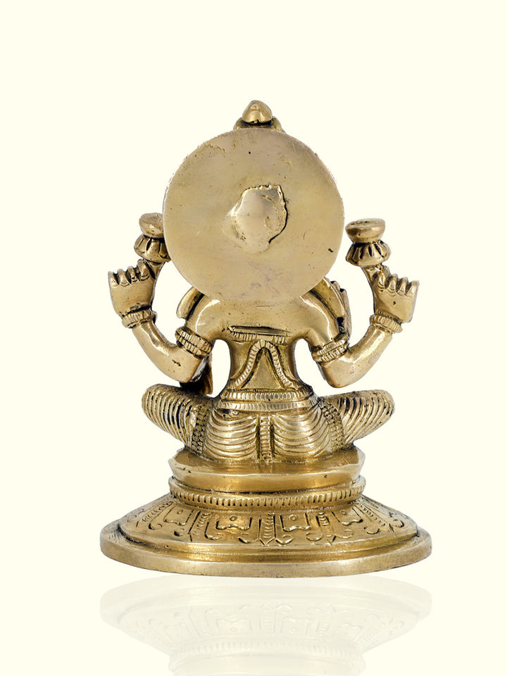 6" Brass Oval Base Lakshmi