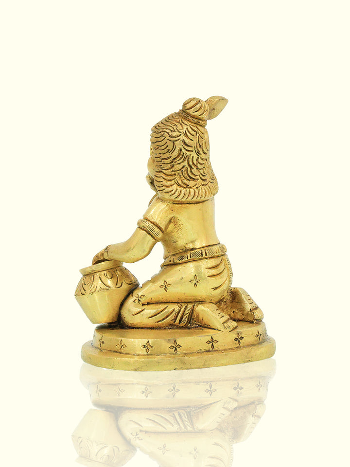 4.9" Brass Bala Krishna Idol