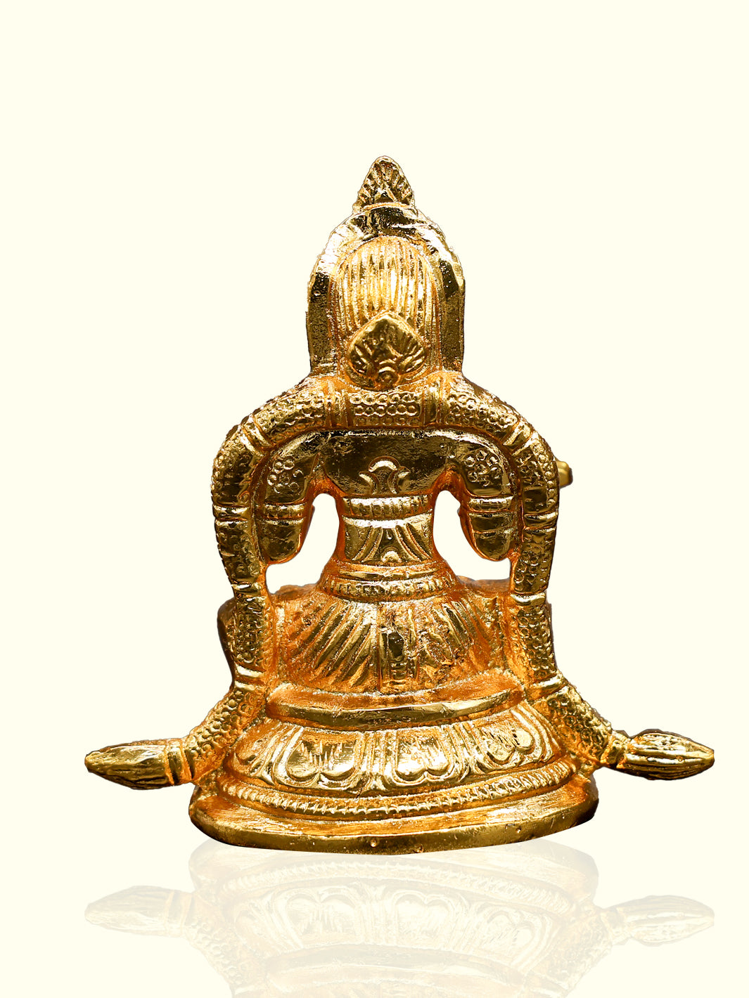 3.25" Gold-Plated Brass Annapurani Idol