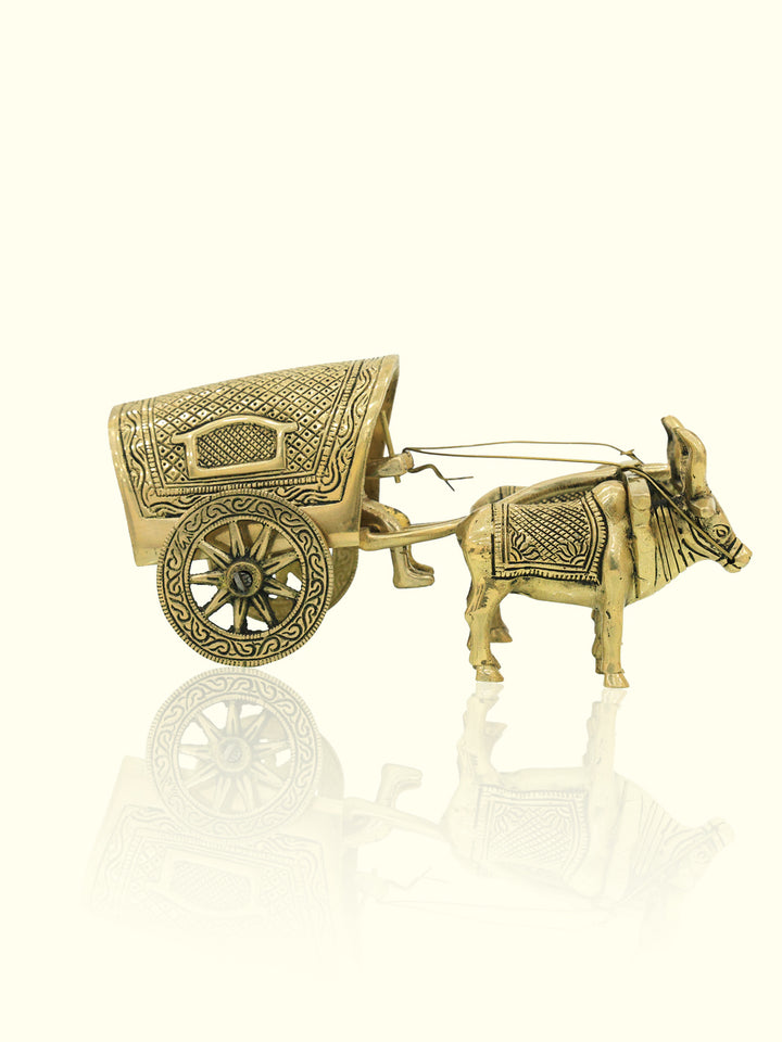 3.2" Brass Bullock Cart