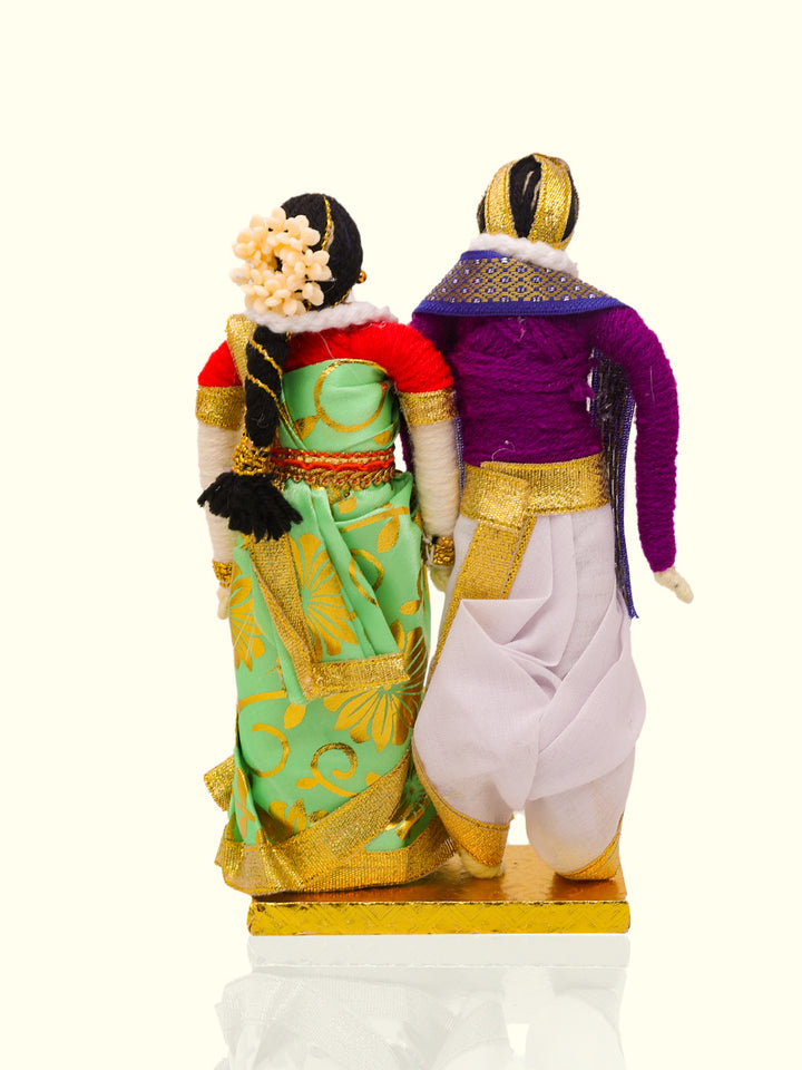 8" Handmade Couple Cloth Doll for Home Decoration