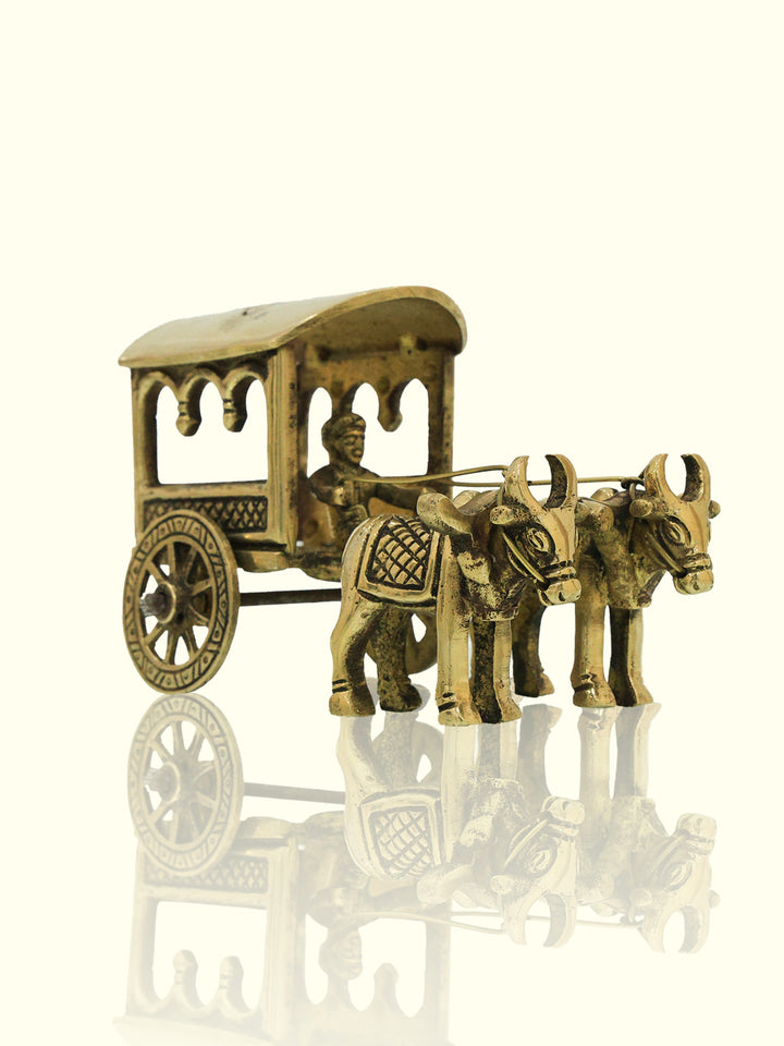 3" Brass Bullock Cart