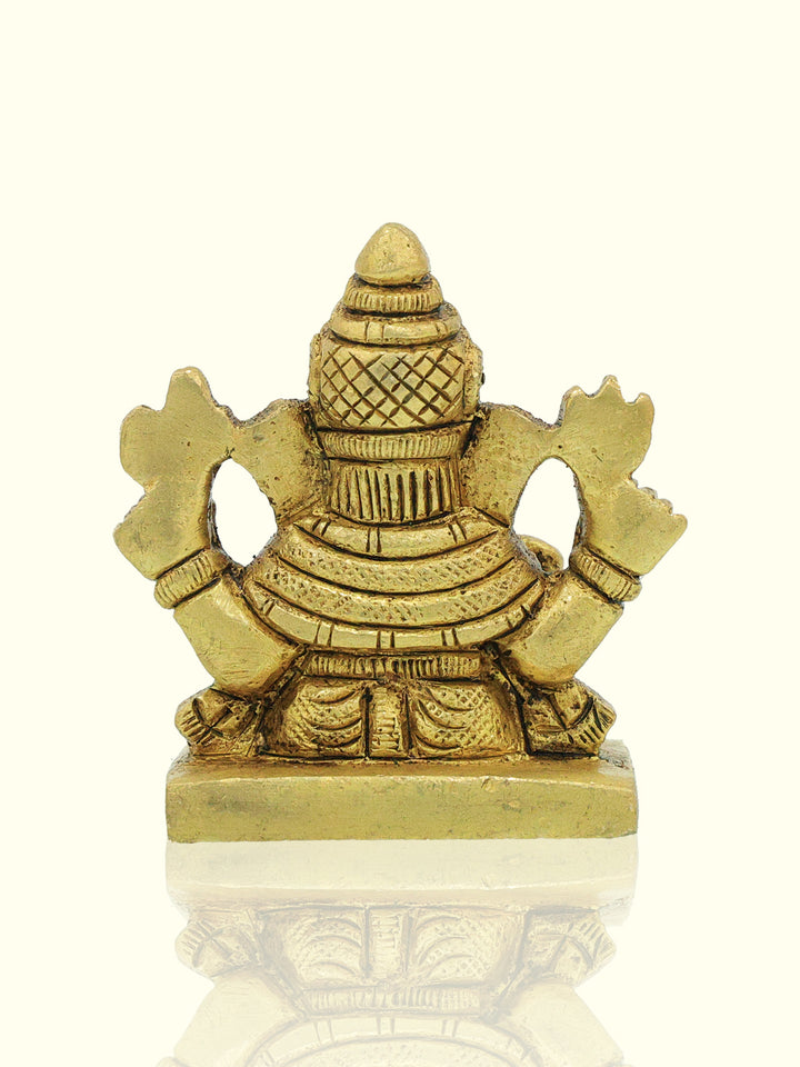 2" Brass Square Base Ganesh Poona