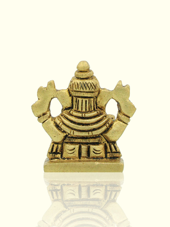 1.6" Brass Square Base Ganesh Poona