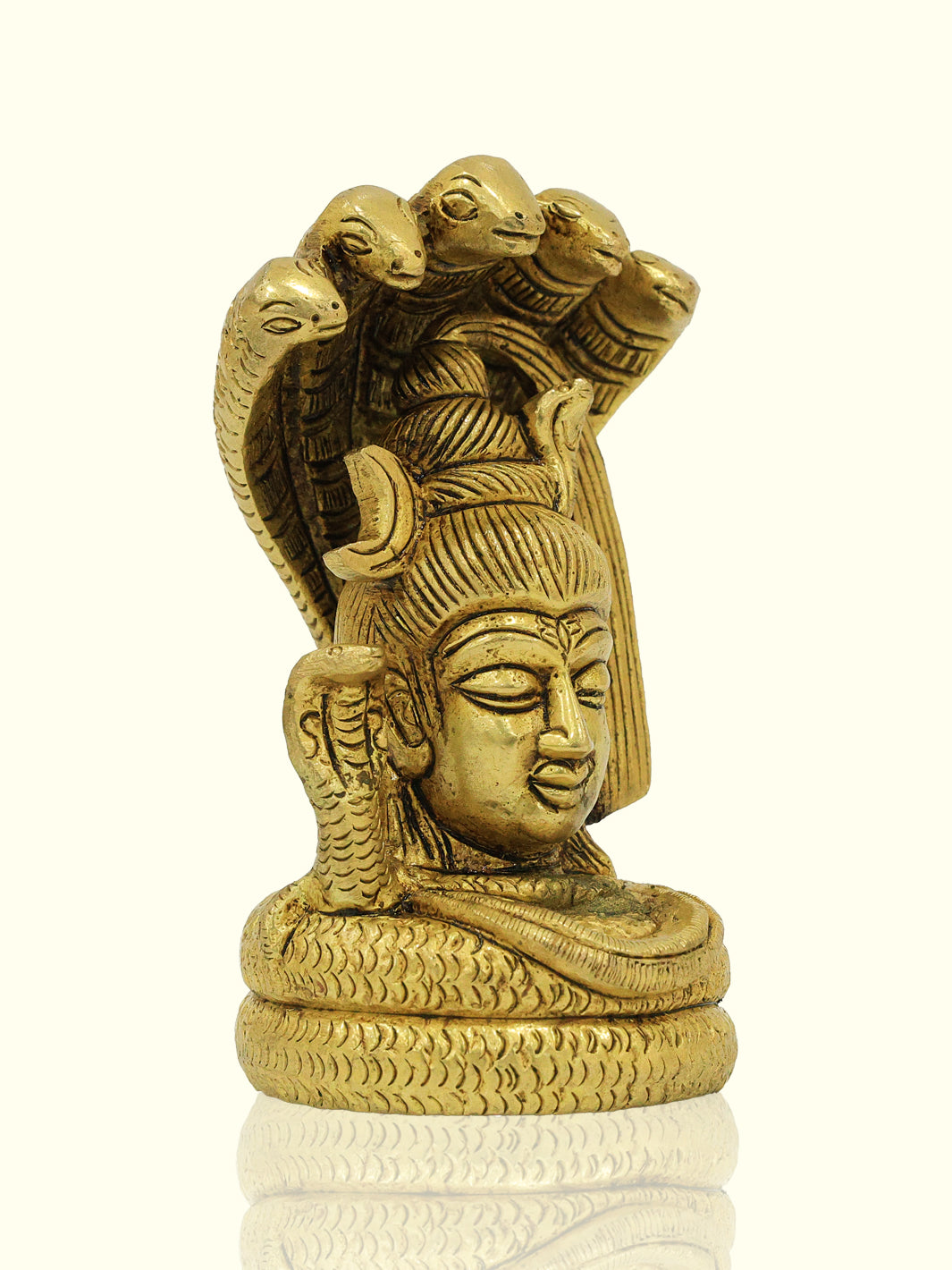 3.8" Brass Sivan with Nagam