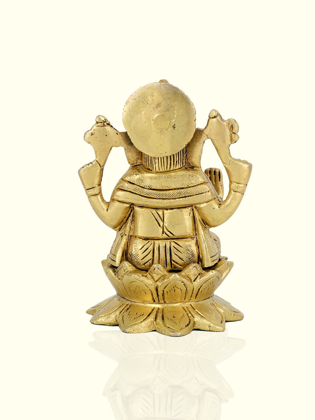 4” Brass Lotus Base Ganesh