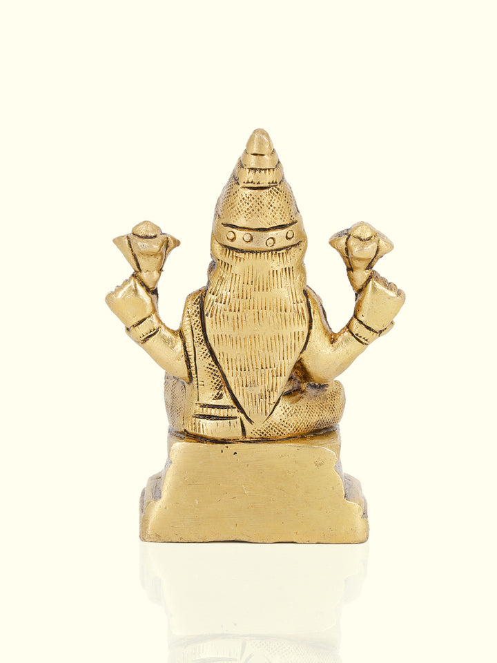 3" Brass D shape Base Lakshmi