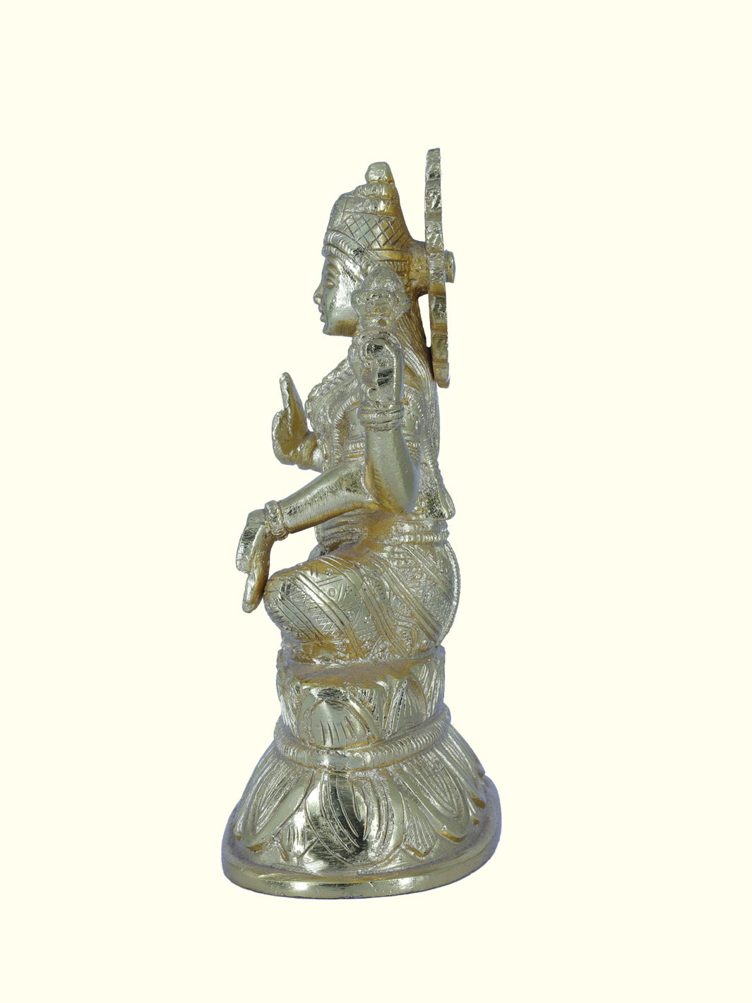 5.75" Gold Lakshmi on Lotus - Sripuram Store