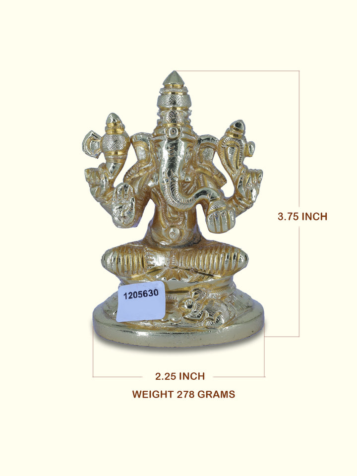 3.75" Gold Ganapathy - Sripuram Store