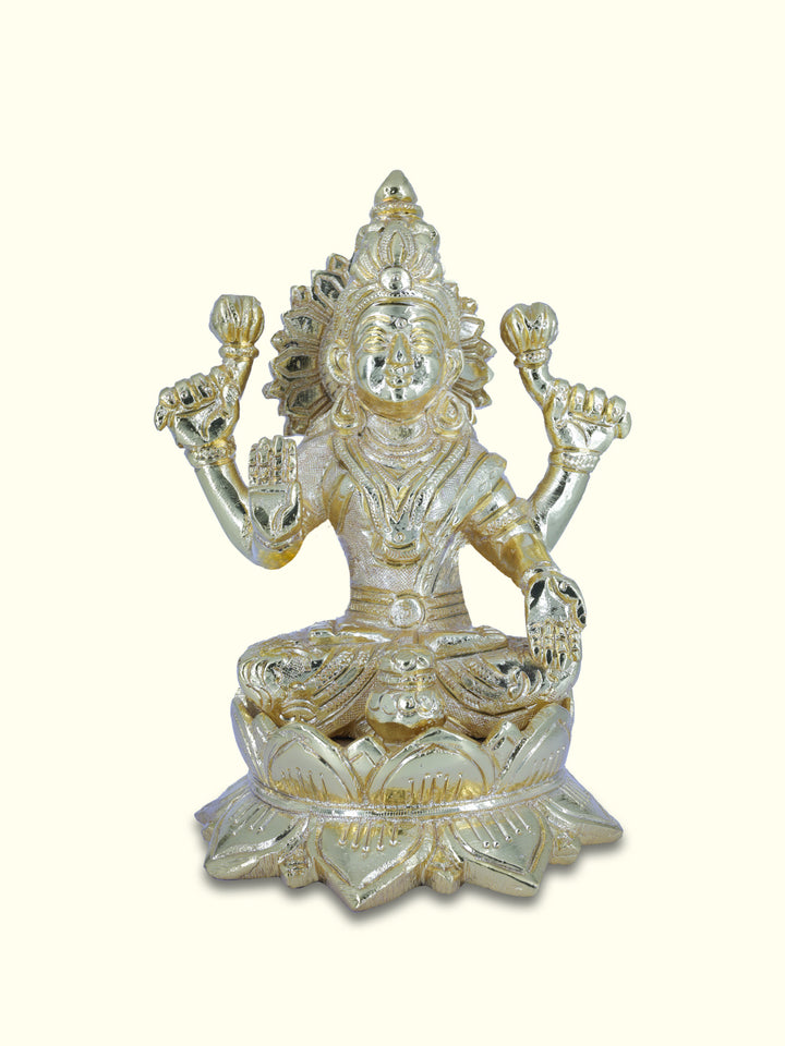 5.5" Gold Lakshmi on Lotus - Sripuram Store