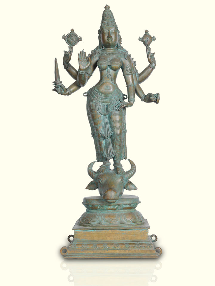 30" Bronze Durgai Devi- Masterpiece Collection - Sripuram Store