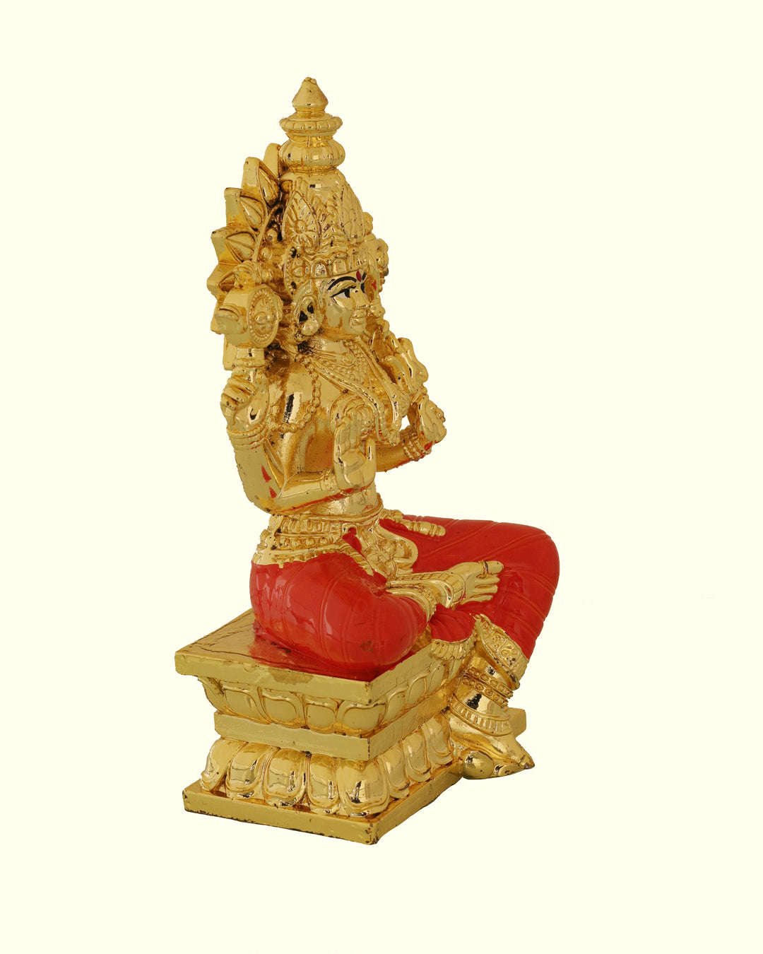 5" Gold Swarna Lakshmi Sitting on Throne