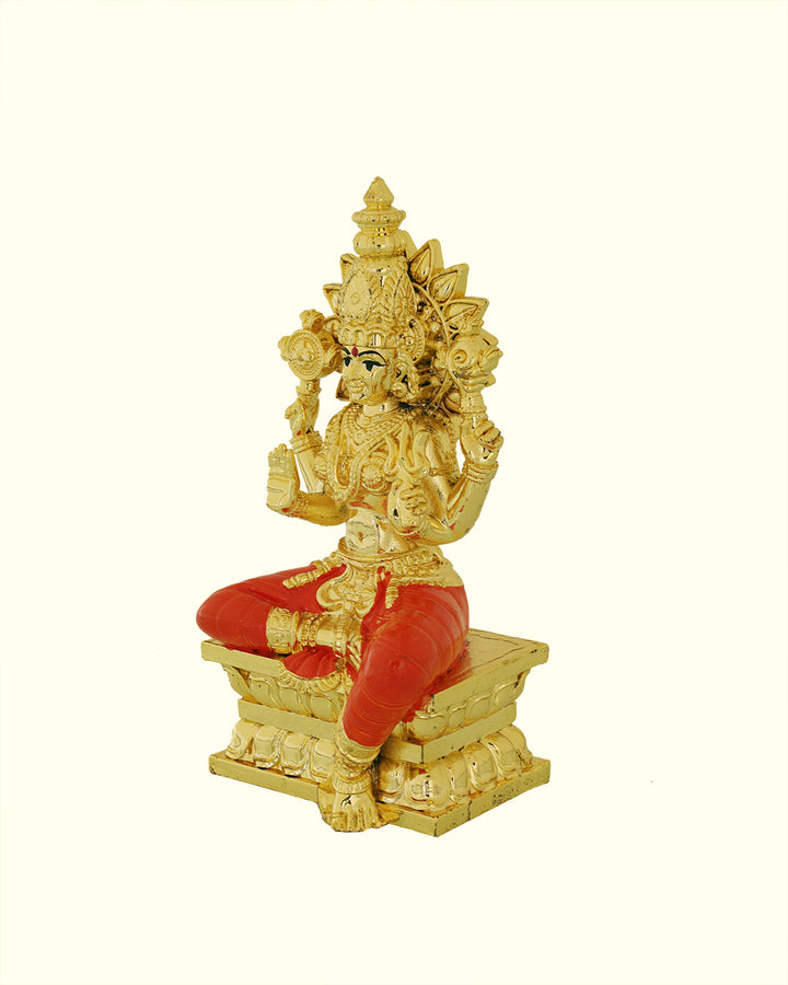 5" Gold Swarna Lakshmi Sitting on Throne