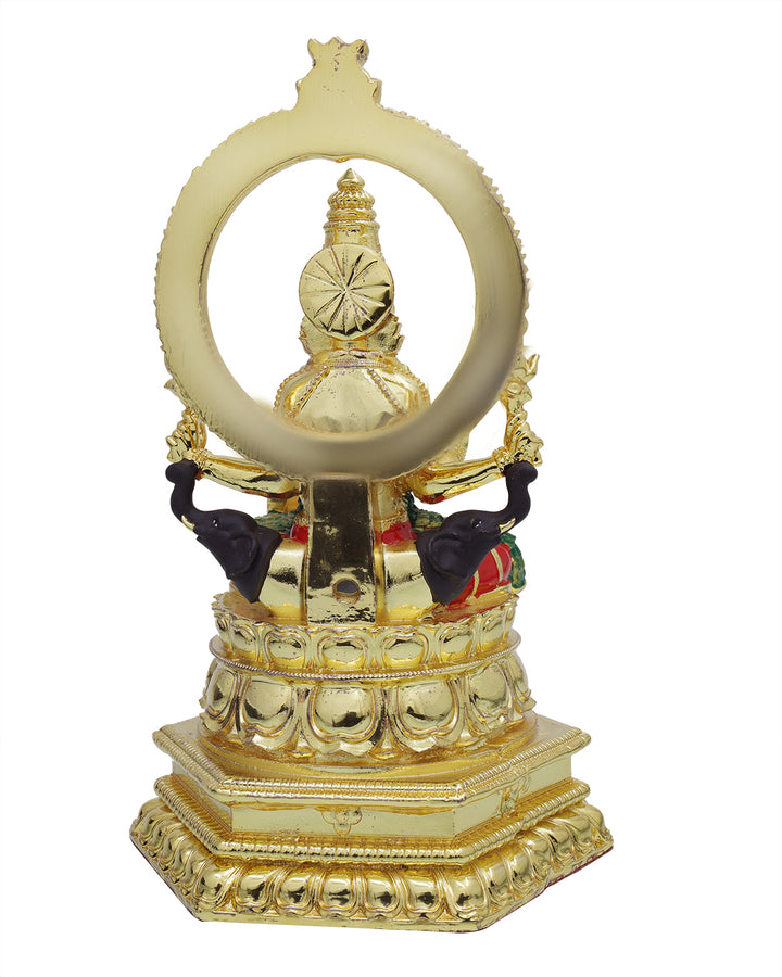 7.5" Lakshmi Sitting on Throne with "Arch Design"