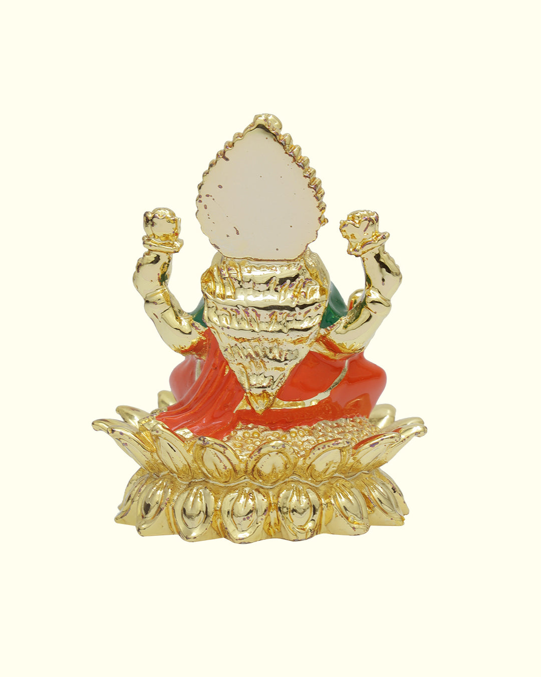 2.25" Lakshmi with Red Sari Sitting on Lotus