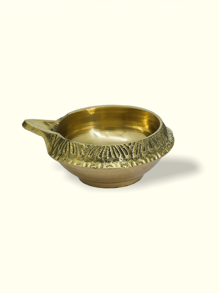 2" Wide Brass Kubera Deepam