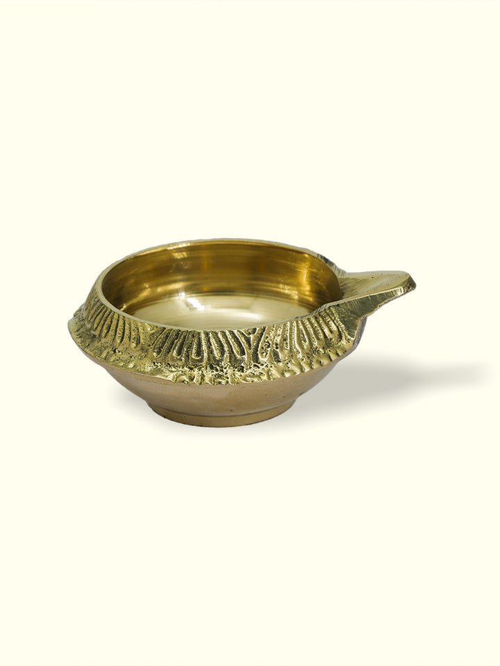 2" Wide Brass Kubera Deepam