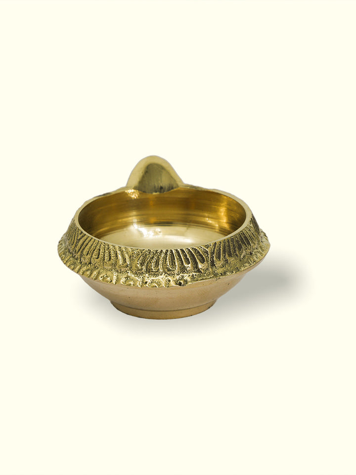 2" Wide Brass Kubera Deepam