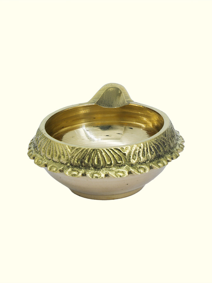 2.5" Wide Brass Kubera Deepam