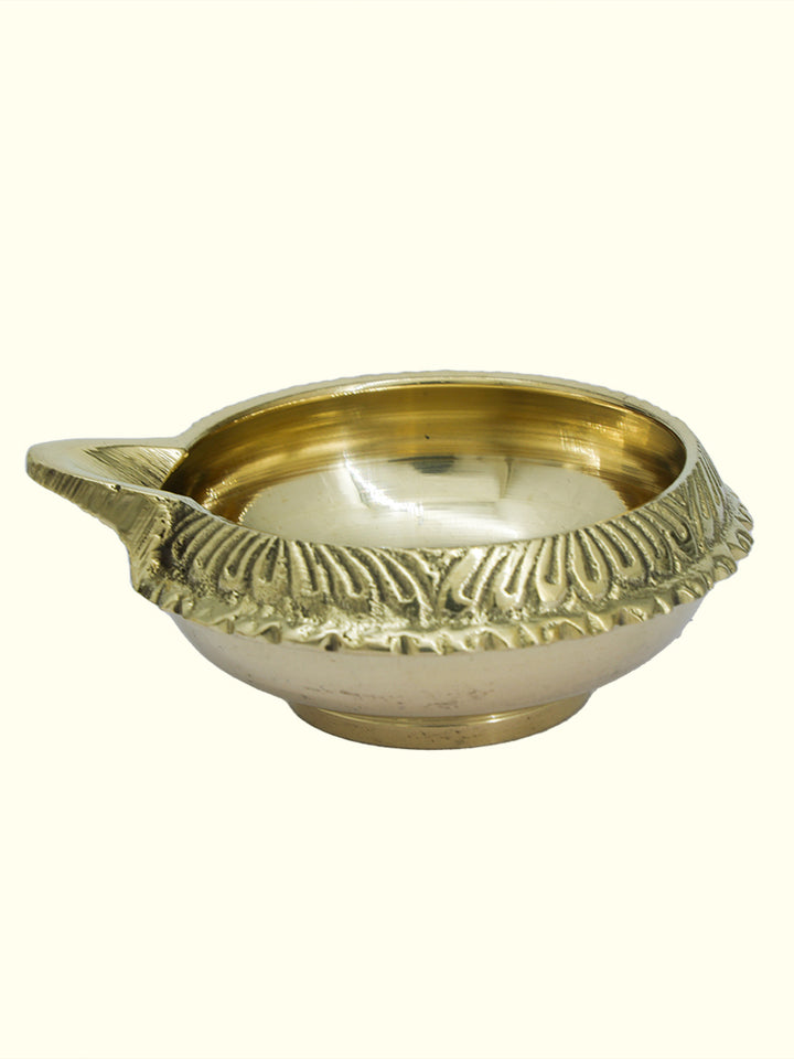 3" Wide Brass Kubera Deepam