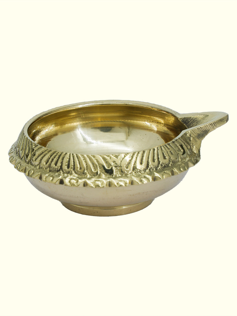 3" Wide Brass Kubera Deepam